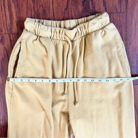 Zara Cargo Green Sheen Wide Leg High Waisted Plush Cotton Sweatpants Small - Picture 12 of 16